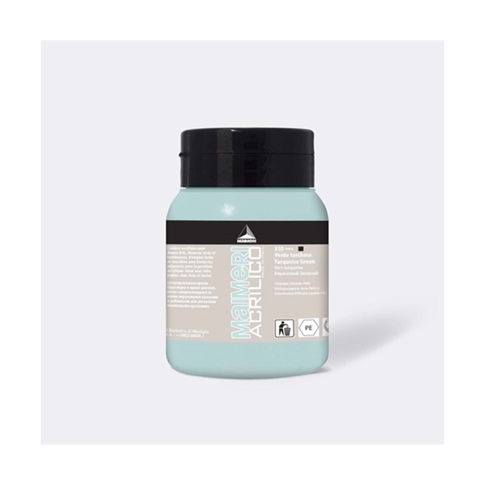 Maimeri Acrilico Akrilik Boya 500ml No: 350 Turquoise Green