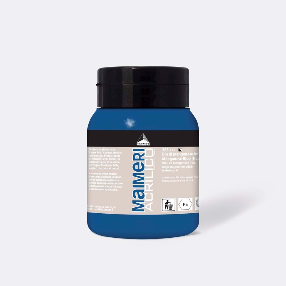 Maimeri Acrilico Akrilik Boya 500ml No: 385 Magnese Blue