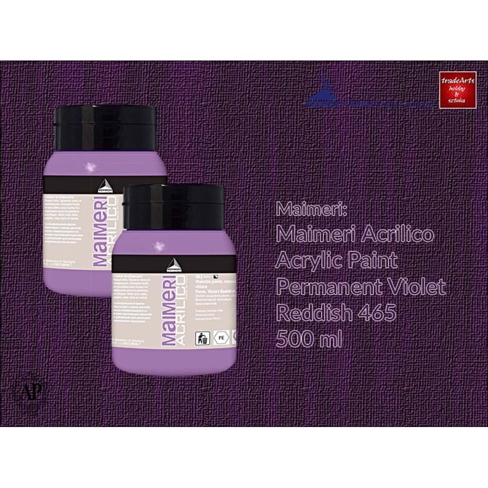 Maimeri Acrilico Akrilik Boya 500ml No: 465 Violet Red