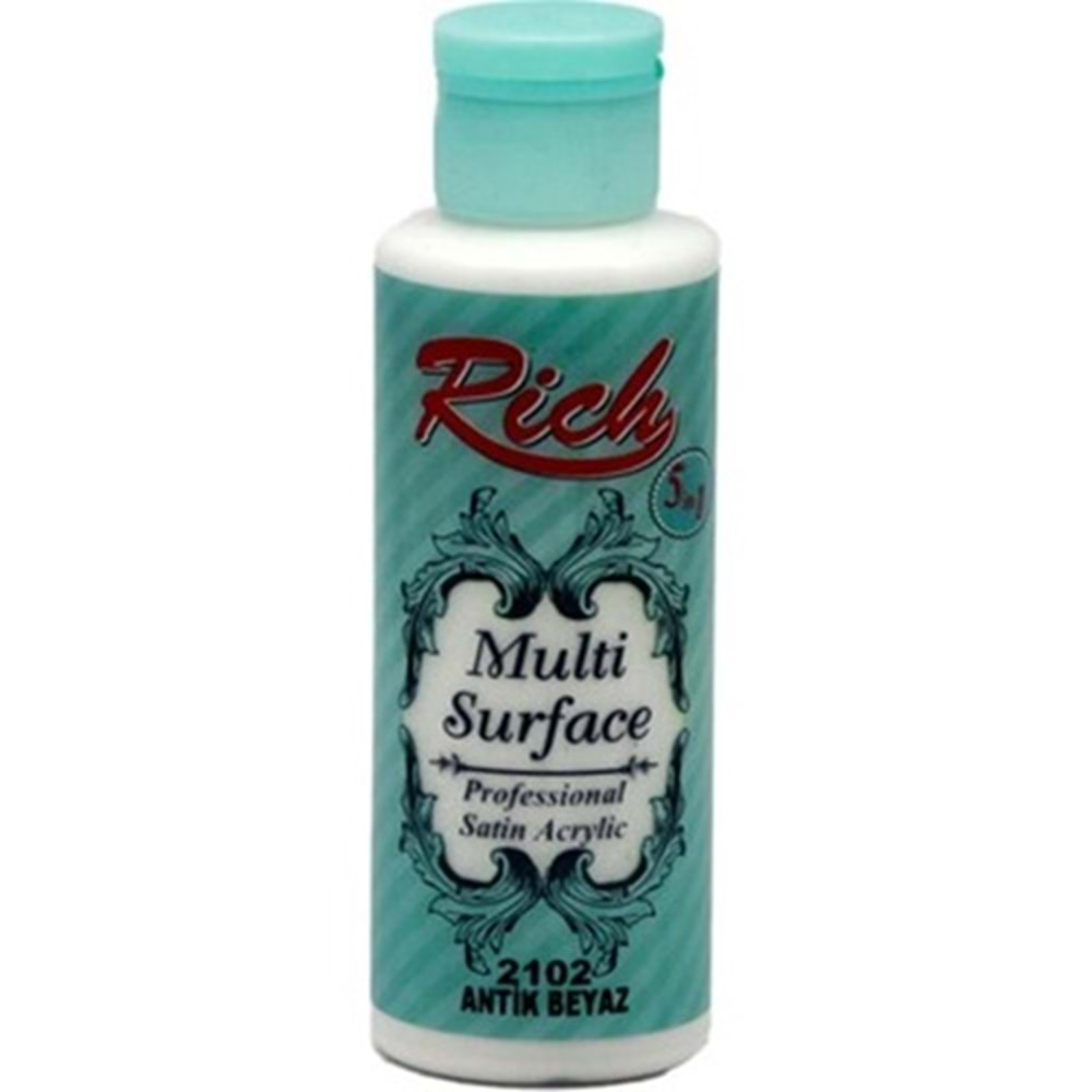 Rich Multi Surface Akrilik Boya 120ml 2102 Antik Beyaz