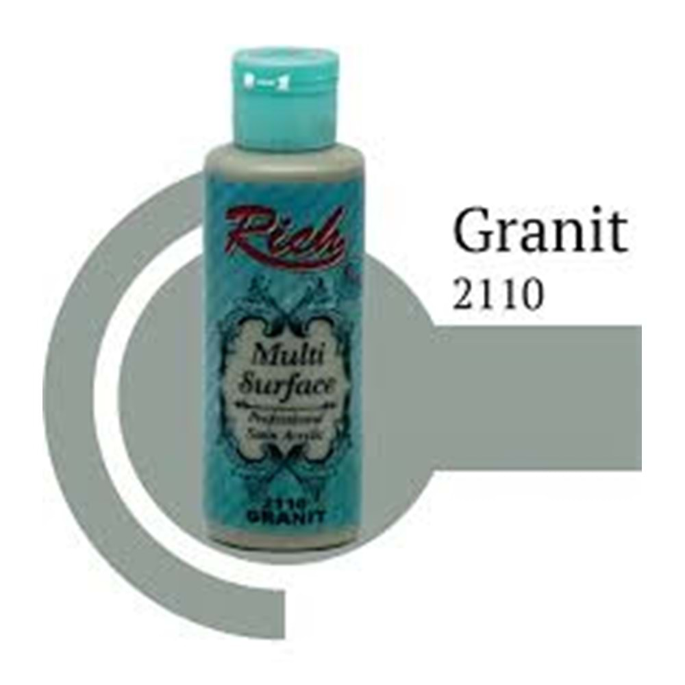 Rich Multi Surface Akrilik Boya 120ml 2110 Granit