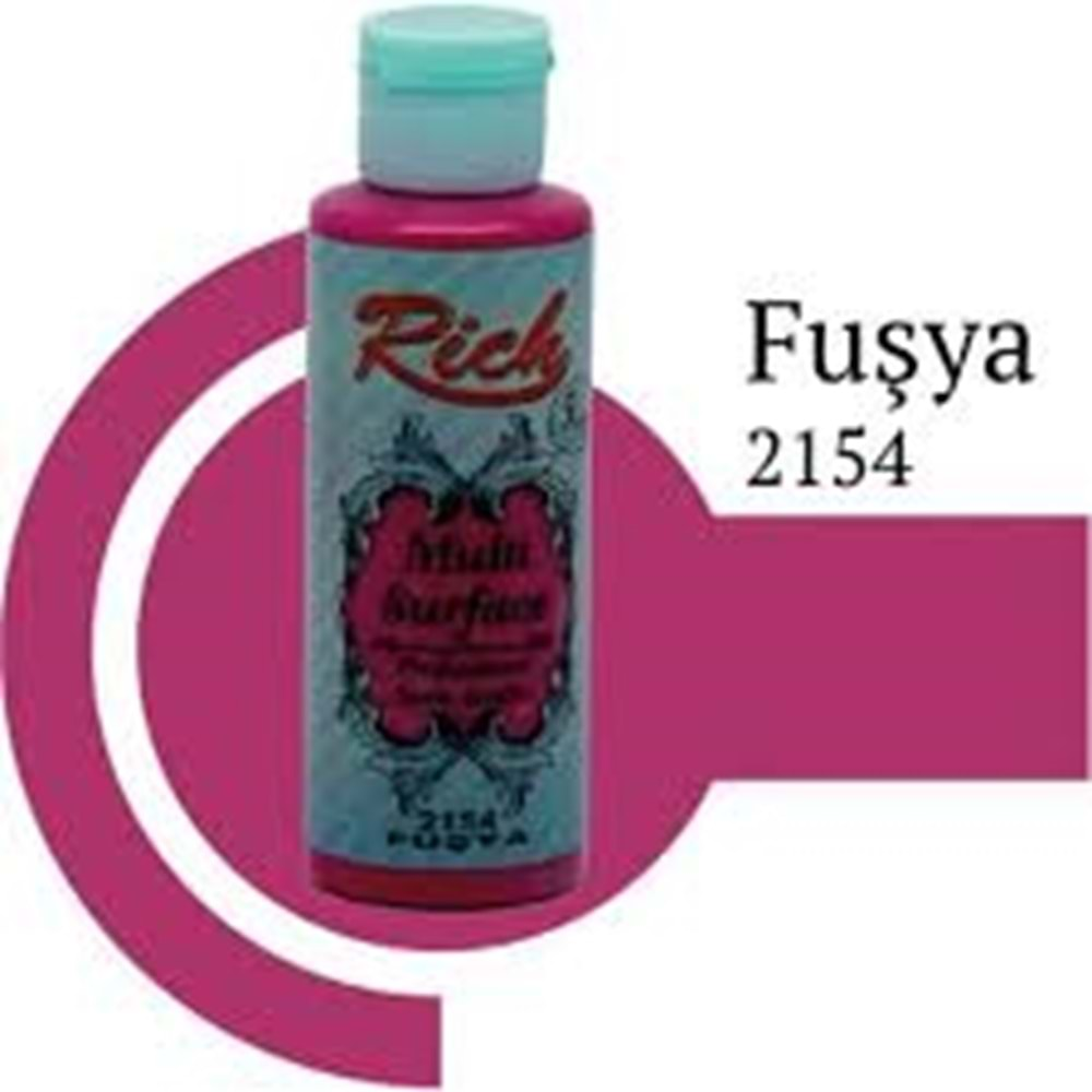 Rich Multi Surface Akrilik Boya 120ml 2154 Fuşya