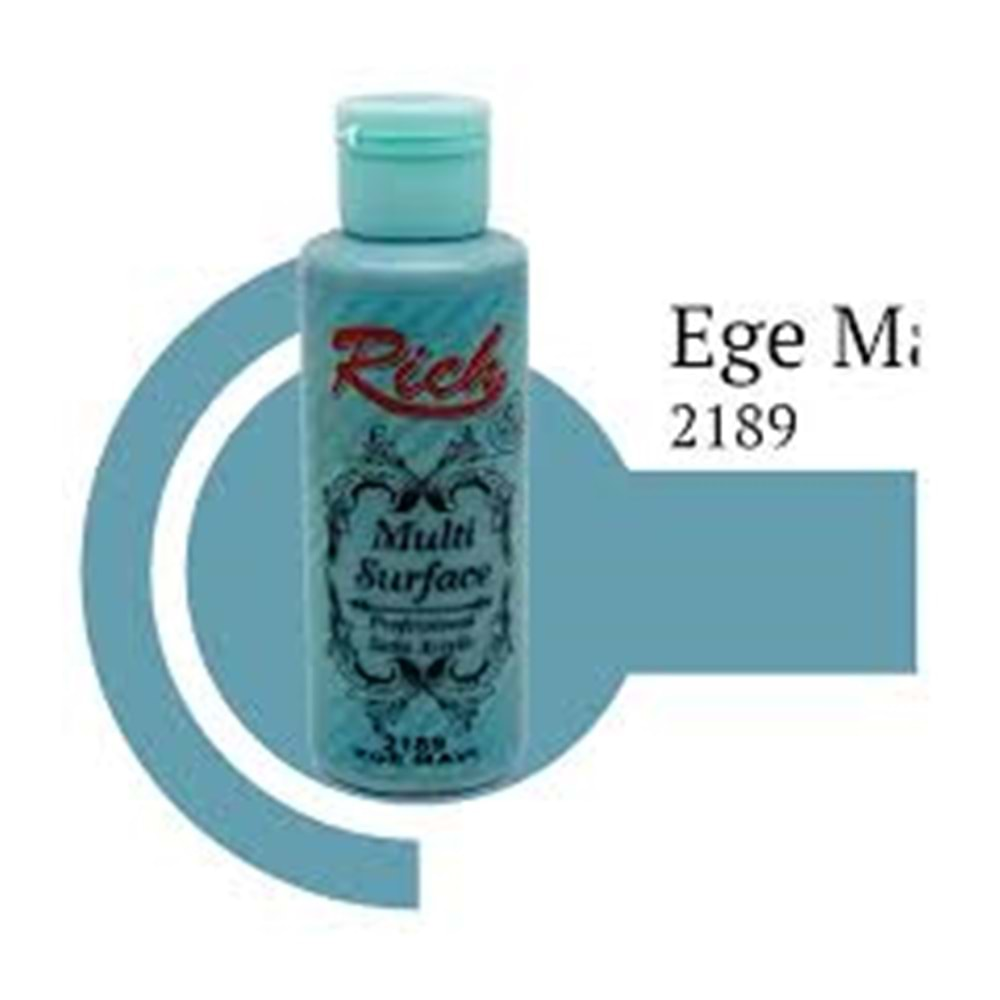 Rich Multi Surface Akrilik Boya 120ml 2189 Ege Mavi