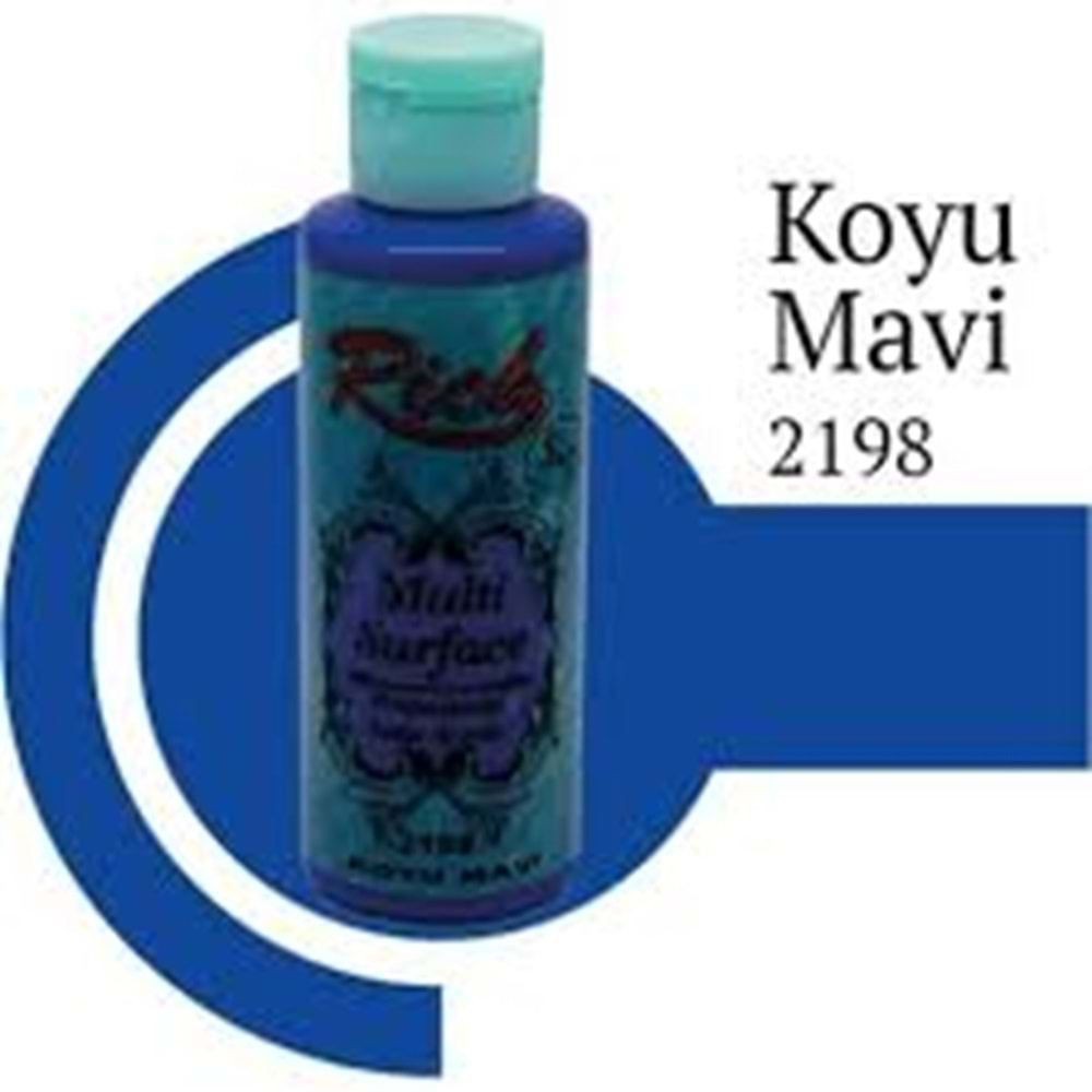 Rich Multi Surface Akrilik Boya 120ml 2198 Koyu Mavi