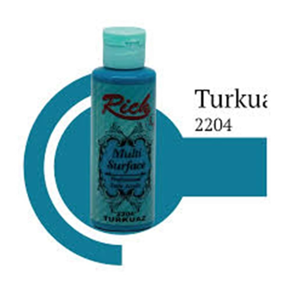 Rich Multi Surface Akrilik Boya 120ml 2204 Turkuaz