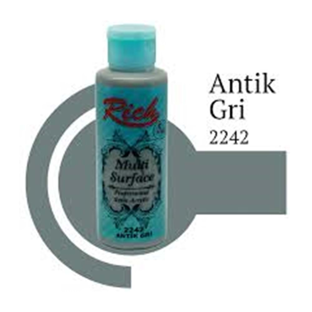 Rich Multi Surface Akrilik Boya 120ml 2242 Antik Gri