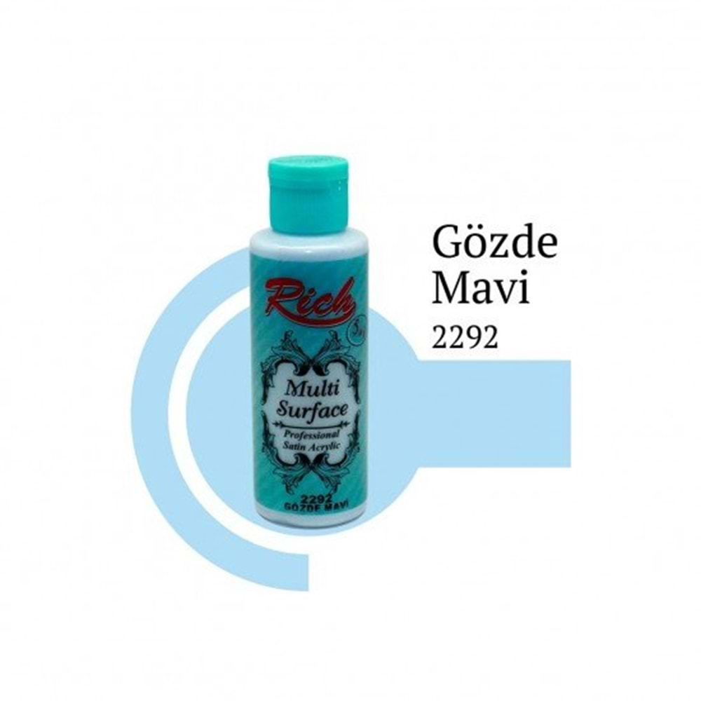 Rich Multi Surface Akrilik Boya 120ml 2292 Gözde Mavi