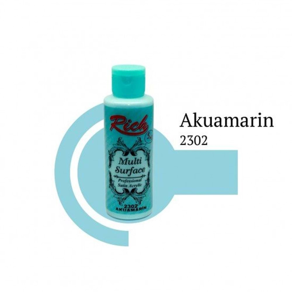 Rich Multi Surface Akrilik Boya 120ml 2302 Akuamarin