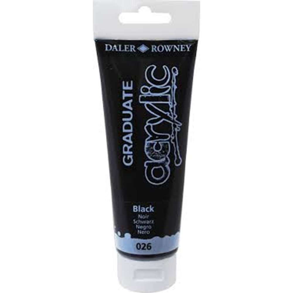 Daler Rowney Graduate Akrilik Boya 120 ml Black 26