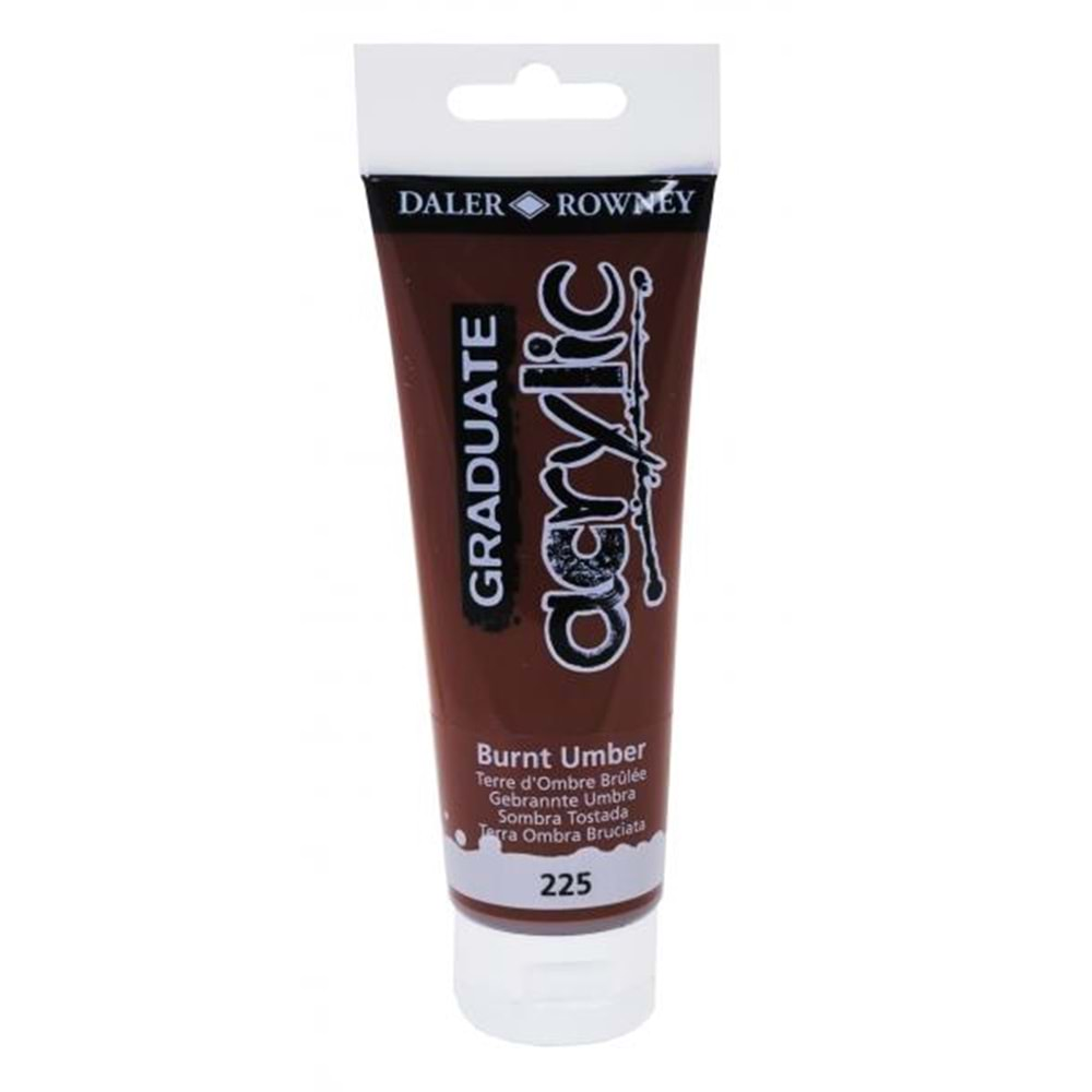 Daler Rowney Graduate Akrilik Boya 120 ml Burnt Umber 225