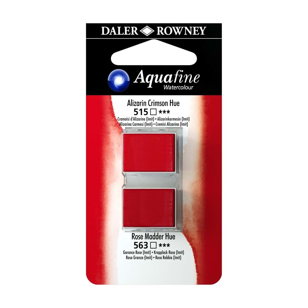 Daler Rowney Aquafine Sulu Boya Tablet 2 li Alizarin Crimson/Rose Madder Hue