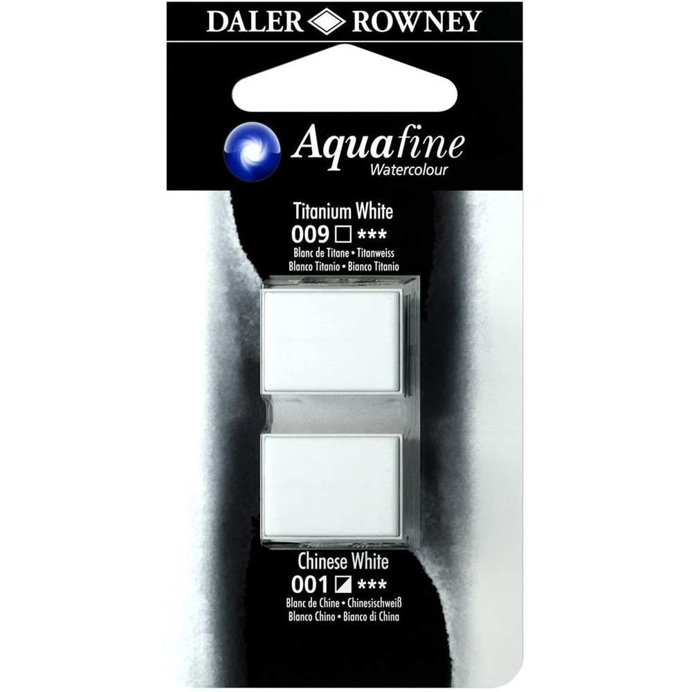 Daler Rowney Aquafine Tablet Sulu Boya 2 li Titanium White / Chinese White