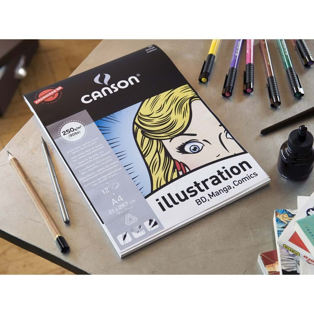 Canson Illustration Çizim Defteri A4 250 gr. 12 Sayfa