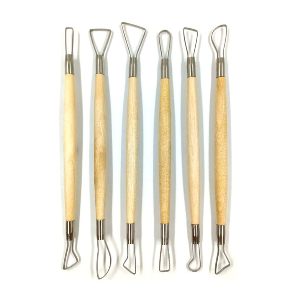 Art Tuval Ahşap Sap Seramik Dip Alma Seti 6’lı 20 cm N:G264