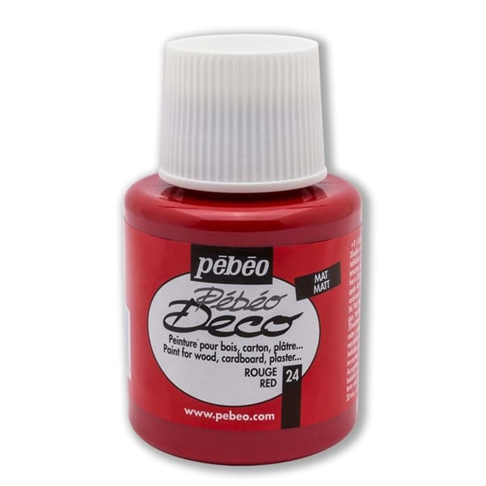 Pebeo Deco Mat Tüm Yüzey Boyası 110 Ml 24 Rouge