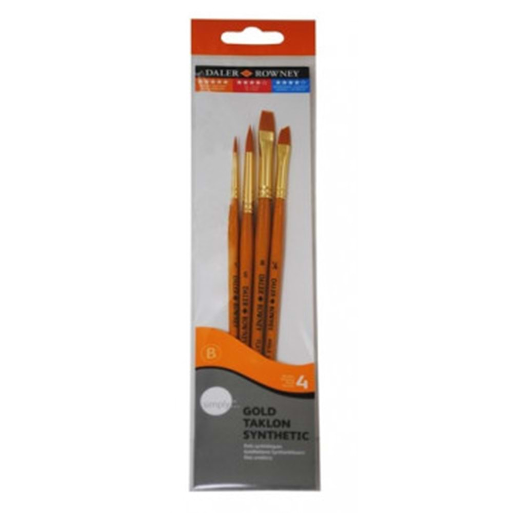 Daler Rowney Simply Taklon Fırça Seti 4’lü 216920400