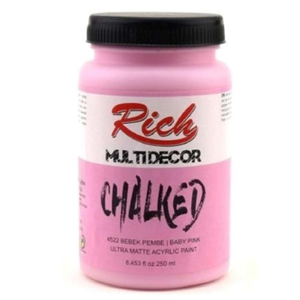 Rich Multi Decor Chalked Boya 250 Ml Bebek Pembe 4522