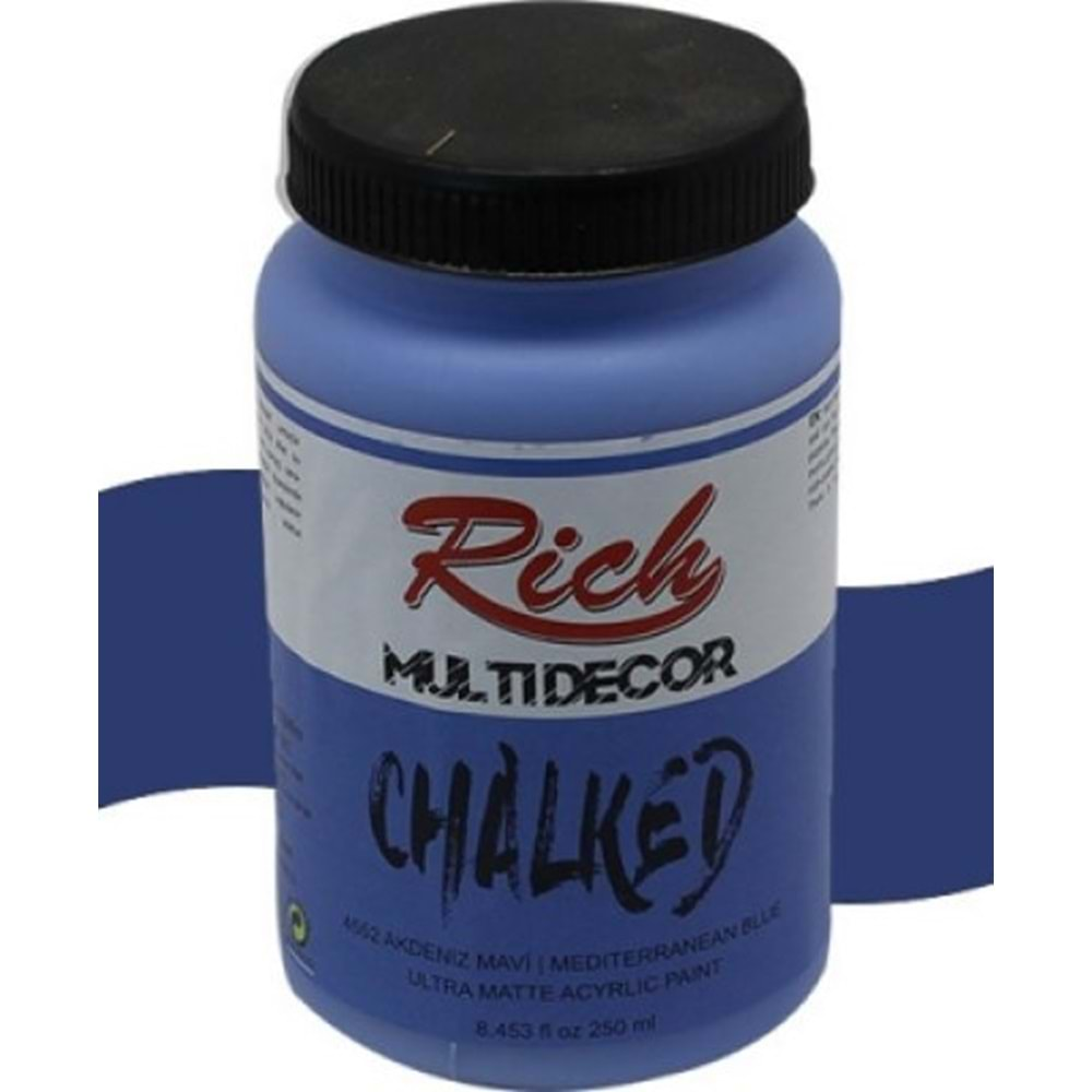 Rich Multi Decor Chalked Boya 250 Ml Akdeniz Mavi 4552