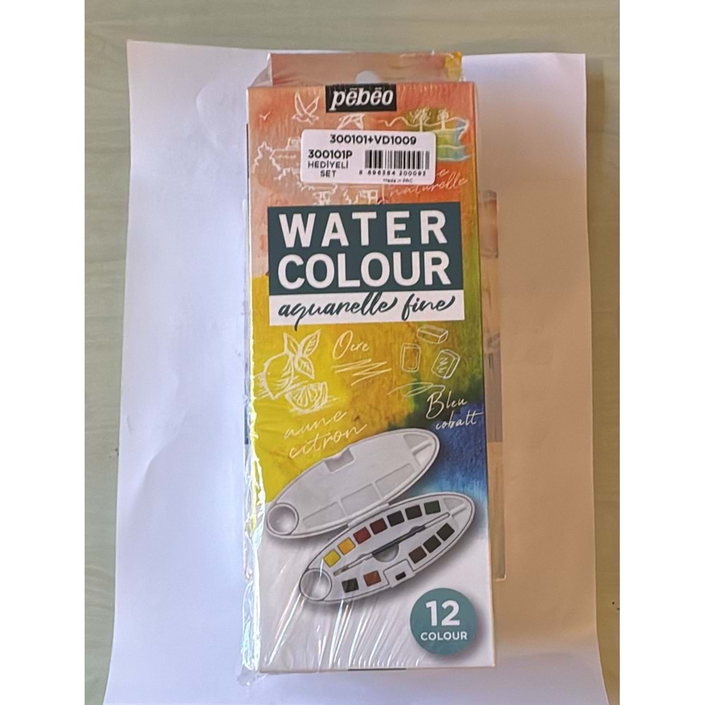 Pebeo Watercolor 12 li Set 300102+Van Dyck A6 VD1009 Suluboya Defter Hediyeli