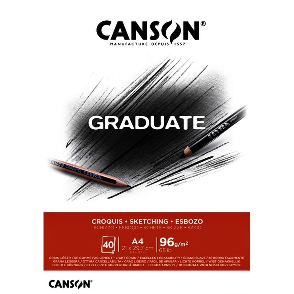 Canson Graduate Eskiz Blok 96 g A4 40 Yaprak