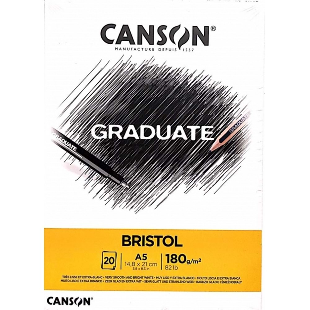 Canson Graduate Bristol Defter A5 180 g 20 Yaprak