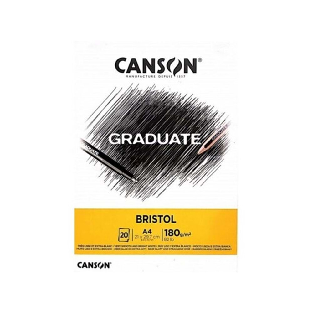 Canson Graduate Bristol Defter A4 180 g 20 Yaprak