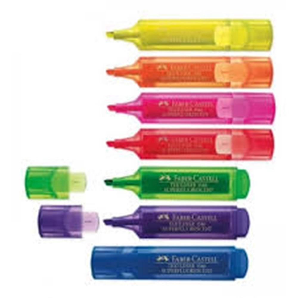 Faber Castell Textliner 1546 Fosforlu Kalem 8'Li Set