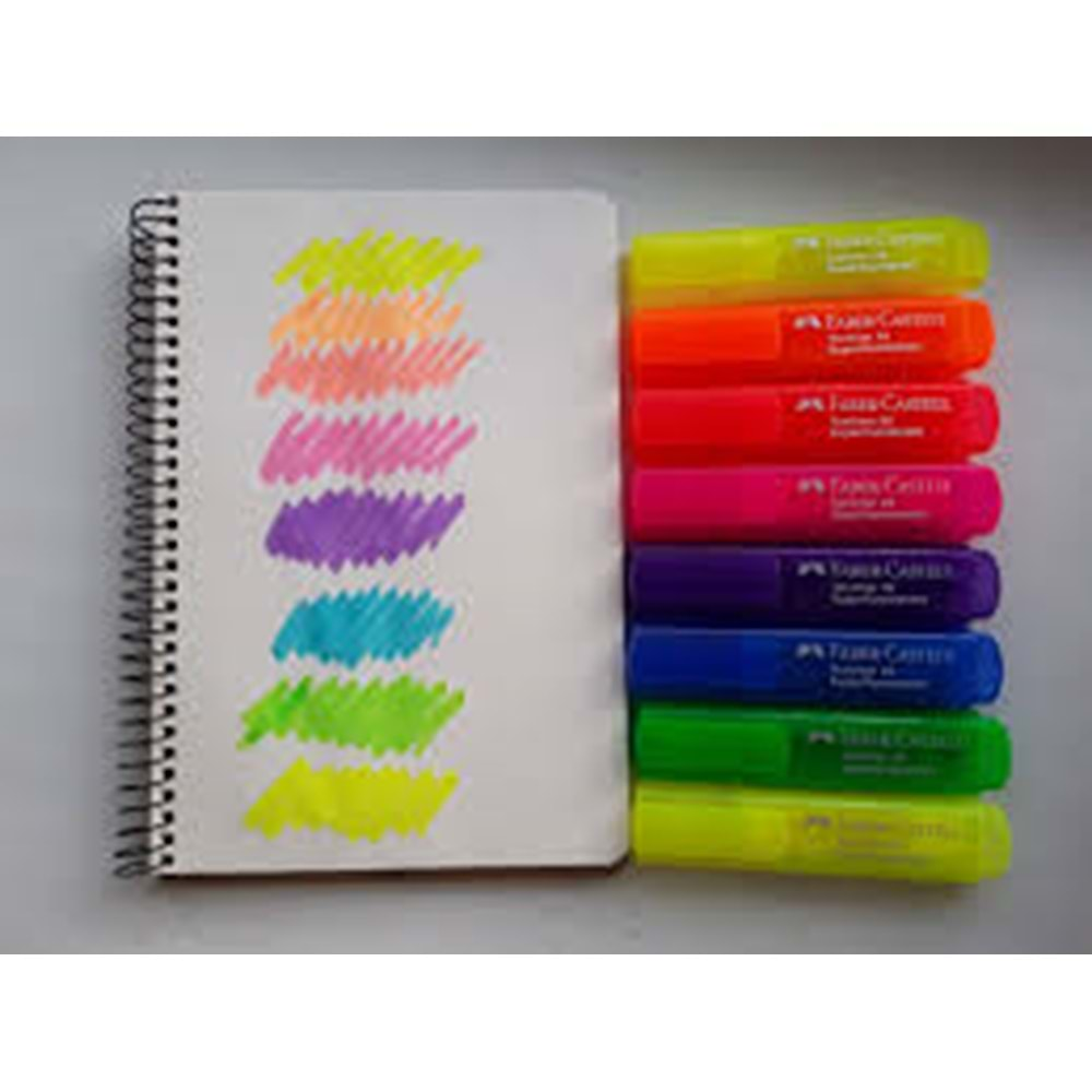 Faber Castell Textliner 1546 Fosforlu Kalem 8'Li Set