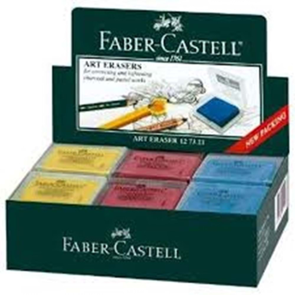 Faber-Castell Plastik Kutulu Renkli Hamur Silgi 18 li