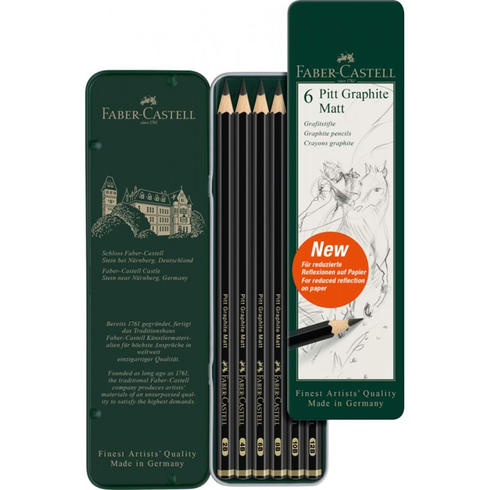 Faber Castell Pitt Graphite Matt Eskiz Karakalem Seti 6'lı 115207