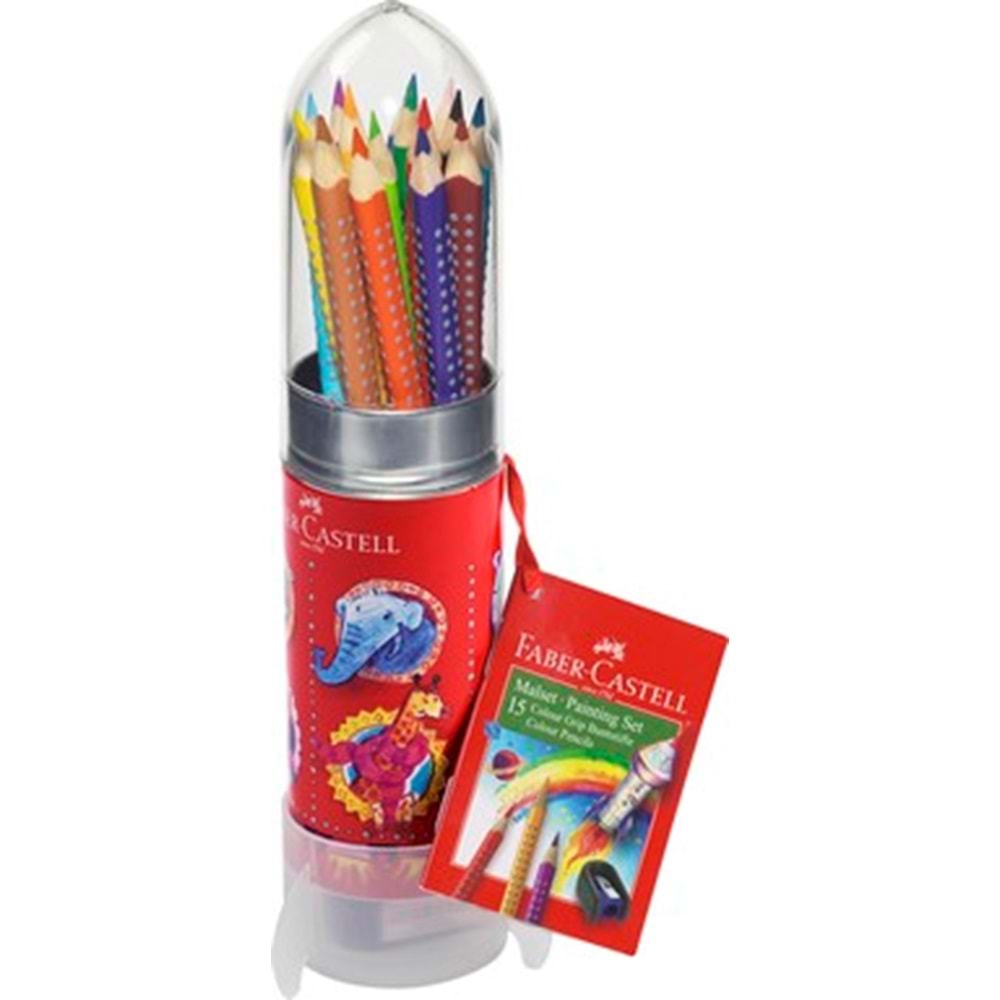Faber-Castell Grip Kuru Boya Kalemi Seti Roket 15 Renk