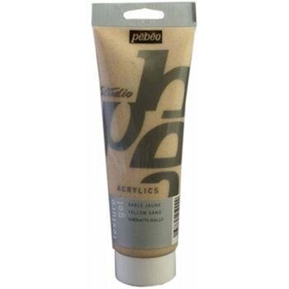 Pebeo Acrylic Texture Gel Yellow Sand Sarı Kum Jeli 250 ml.