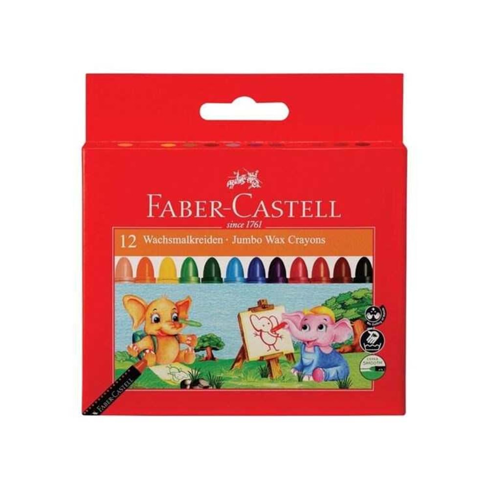 Faber-Castell Süper Yıkanabilir Mum Boya 12 Renk