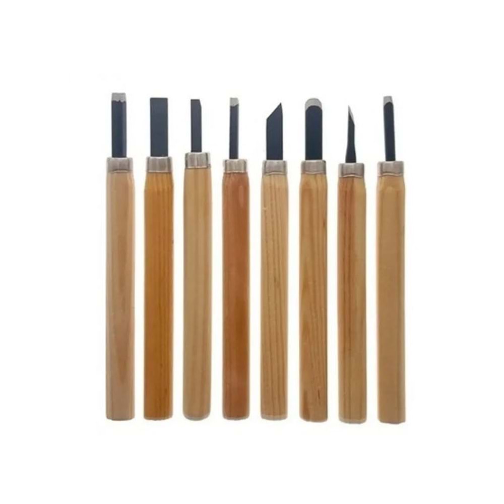 Keep Smiling Ahşap Oyma Seti 8’li WD-8