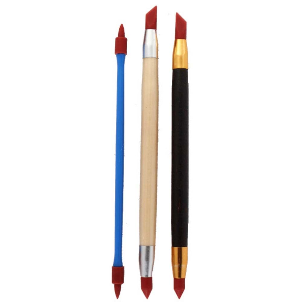 Art Tuval Çift Taraflı Kauçuk Fırça Seti 3’lü