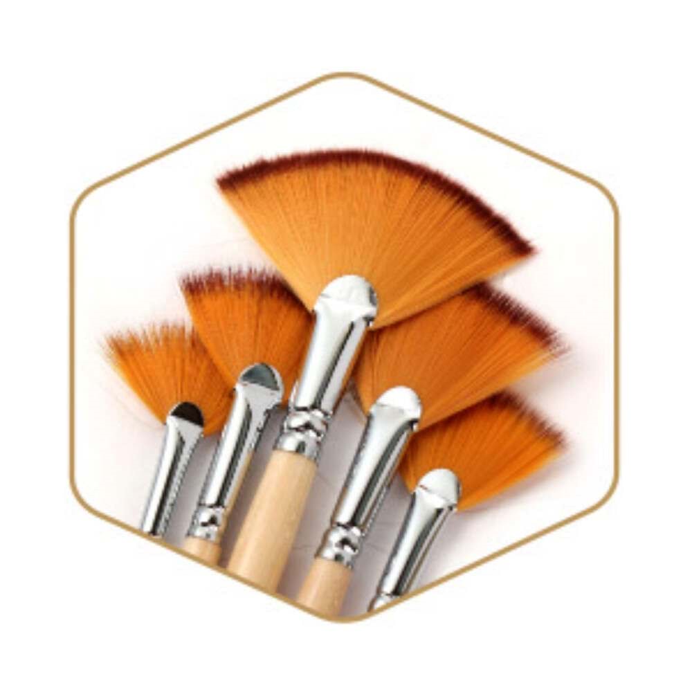 Keep Smiling Sentetik Yelpaze Fırça Seti 5'li 8150