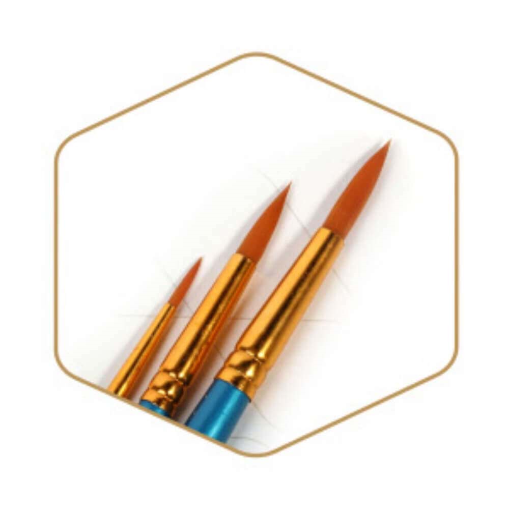 Keep Smiling Sentetik Sivri Uç Fırça Seti 3'lü A6038R