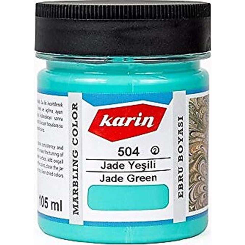 Karin Geleneksel Ebru Boyası 504 Jade Yeşili 105 Ml