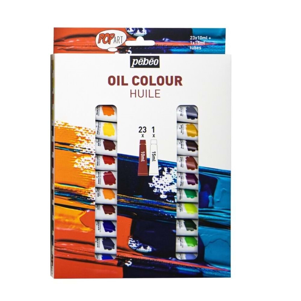 Pebeo Pop Art Yağlı Boya Seti 23X10ML +1 Tüp 15ML Beyaz 669620