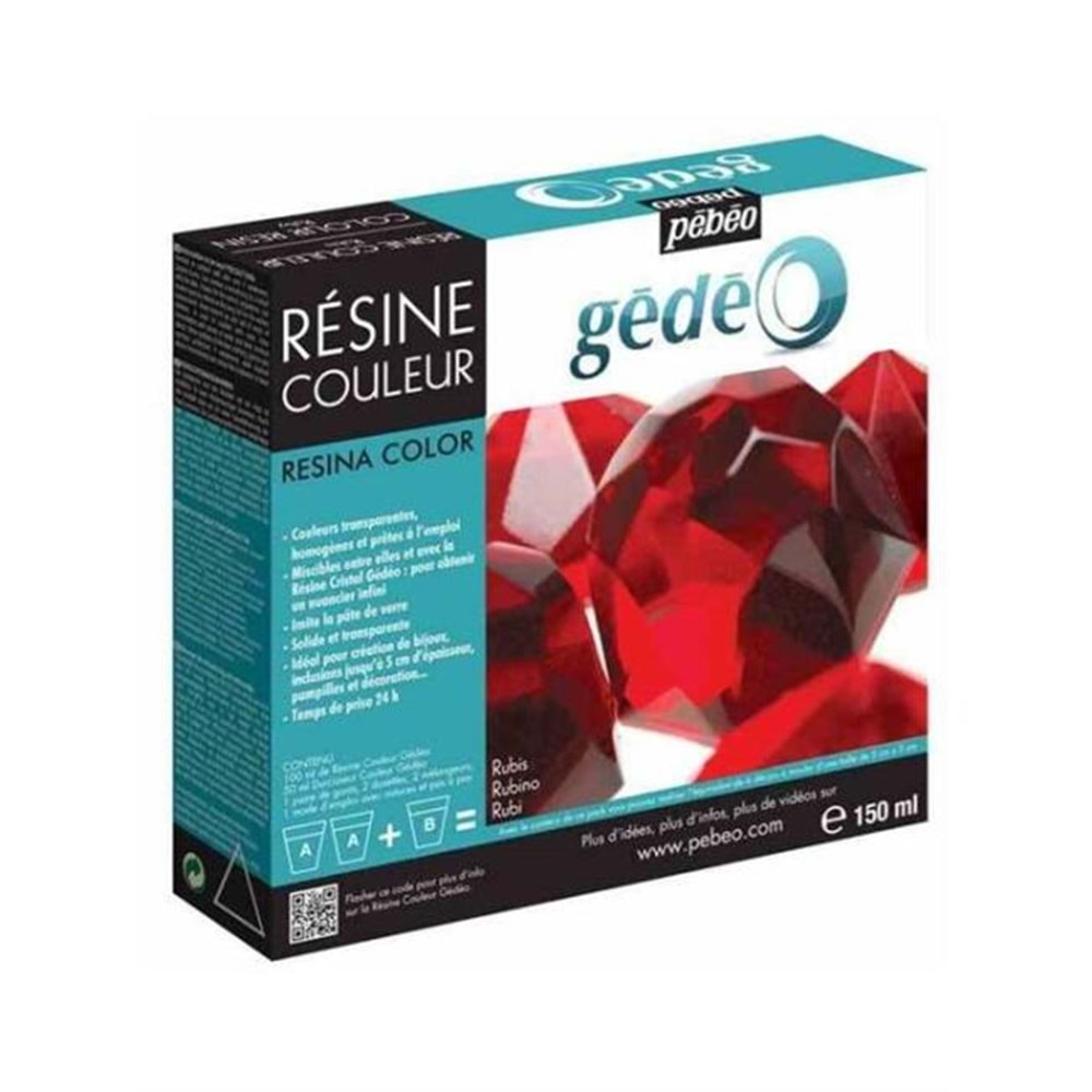 Pebeo Gedeo 150 ml Reçine Kırmızı