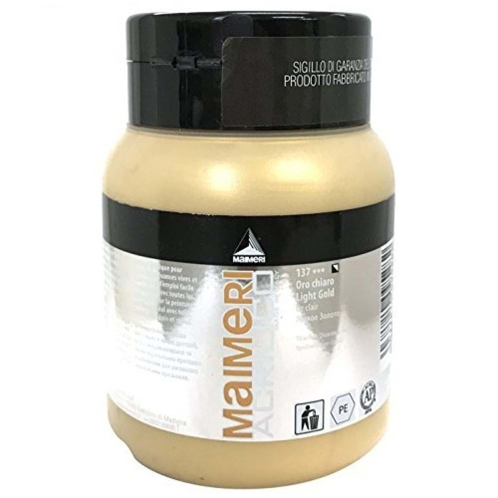 Maimeri Acrilico Akrilik Boya 500ml No: 137 Light Gold