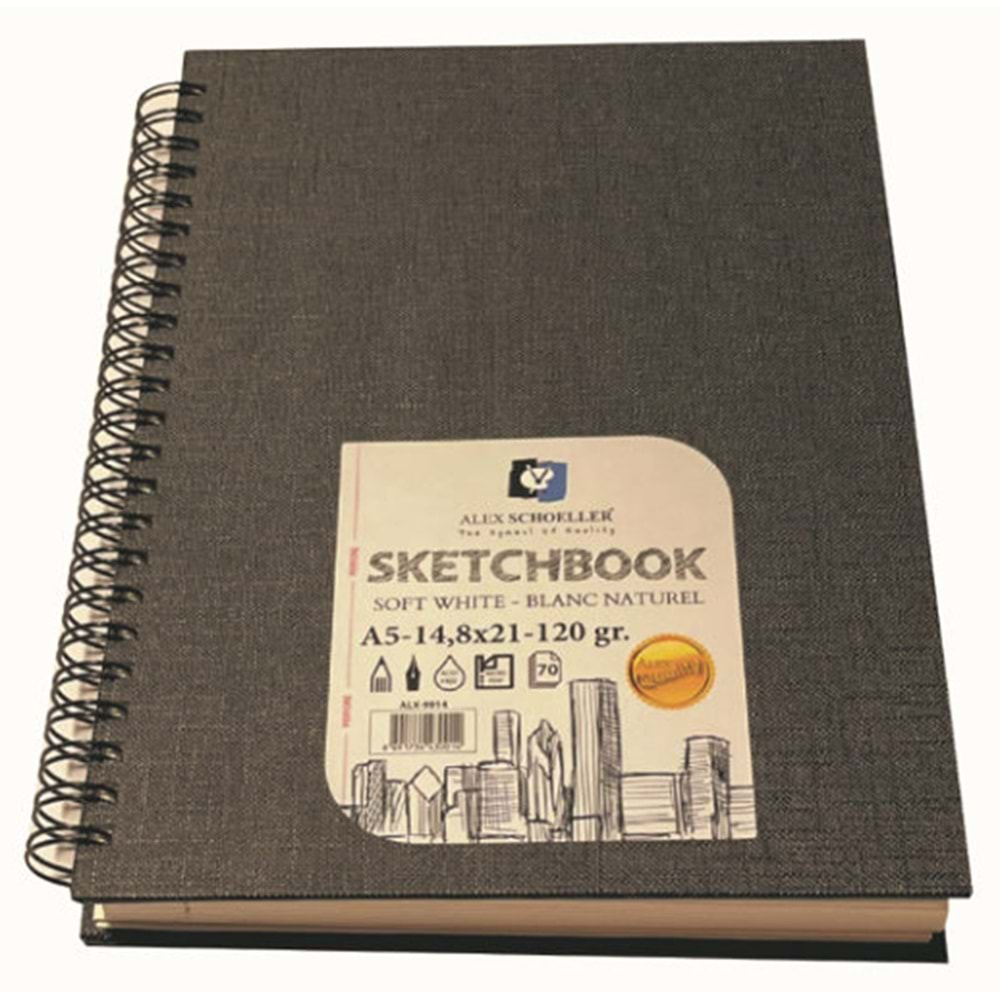 Alex Schoeller Sketch Book Eskiz Defteri A5 120 g 70 Yaprak