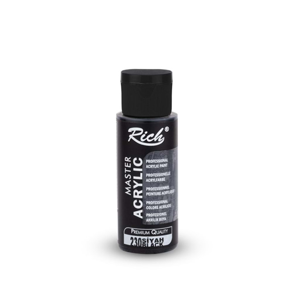 Rich Master Akrilik Boya 60 ml Siyah 230