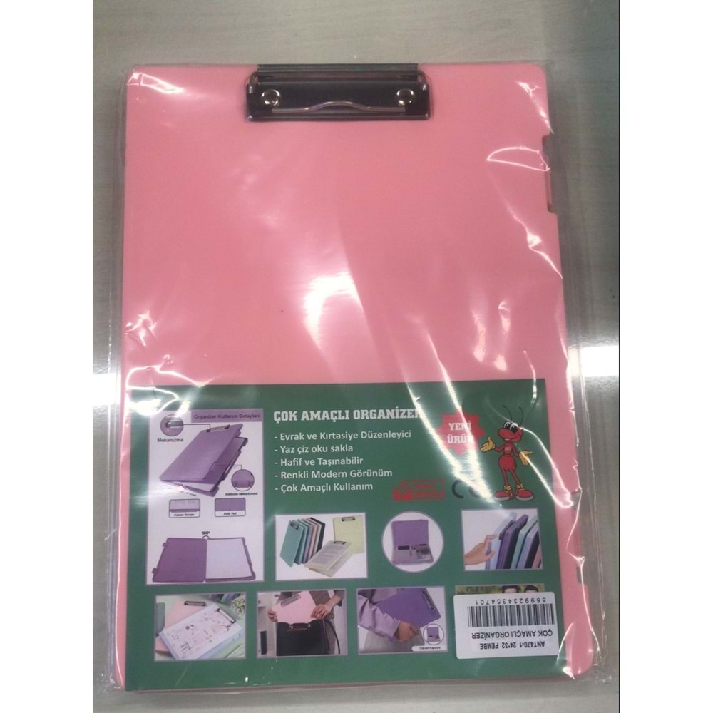 Ant Çok Amaçlı Organizer 24x32 Renk Pembe