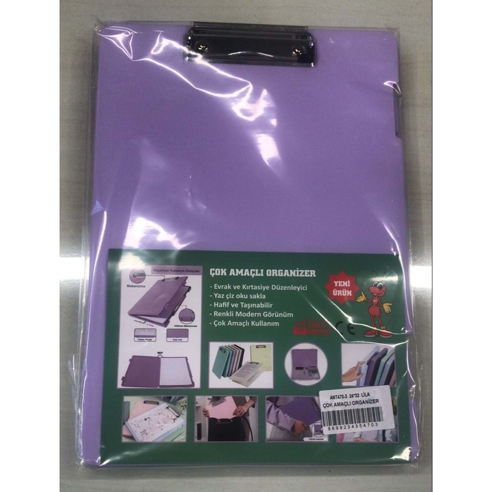 Ant Çok Amaçlı Organizer 24x32 Renk Lila