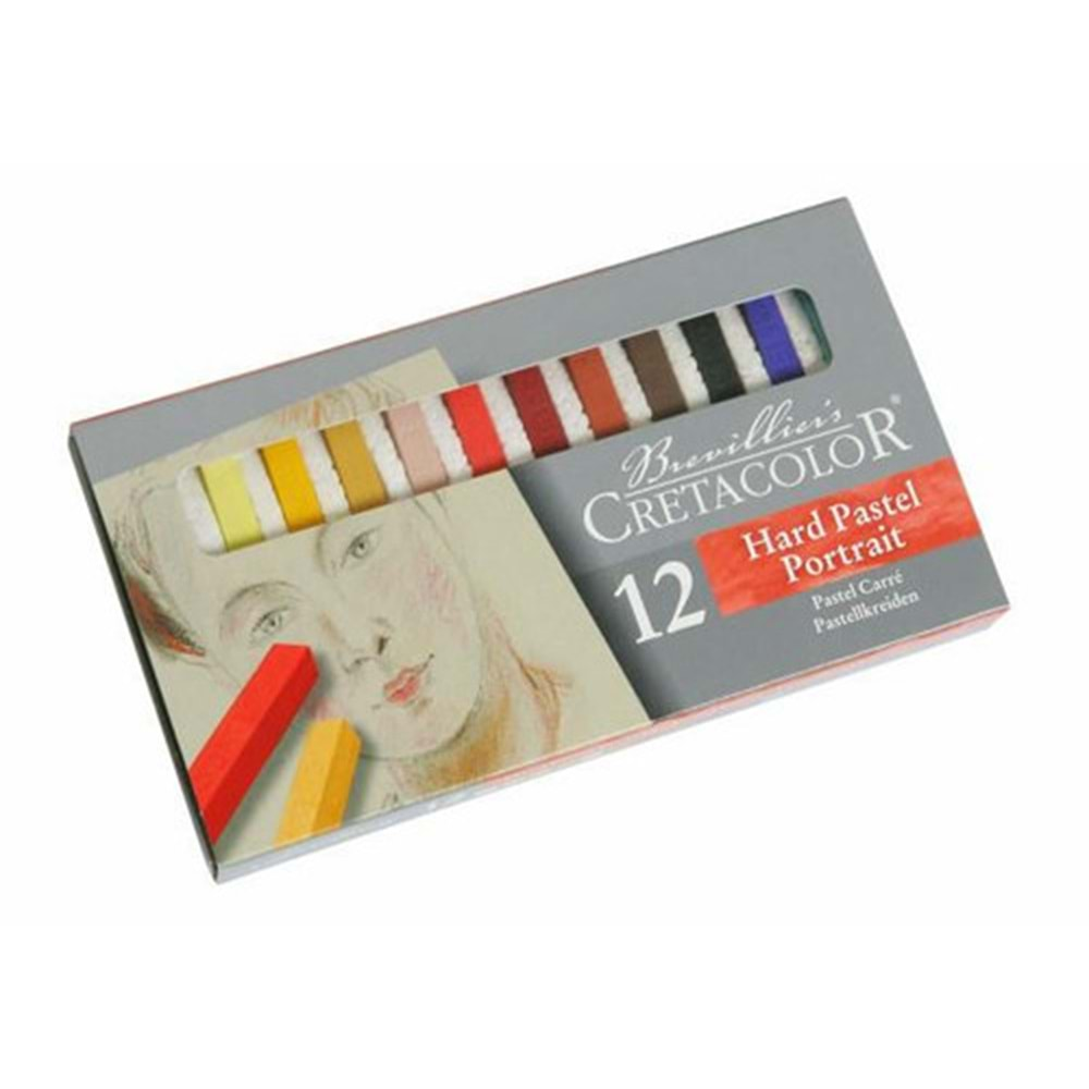 Cretacolor Carre Hard Pastel Set, Portrait Colors 12li