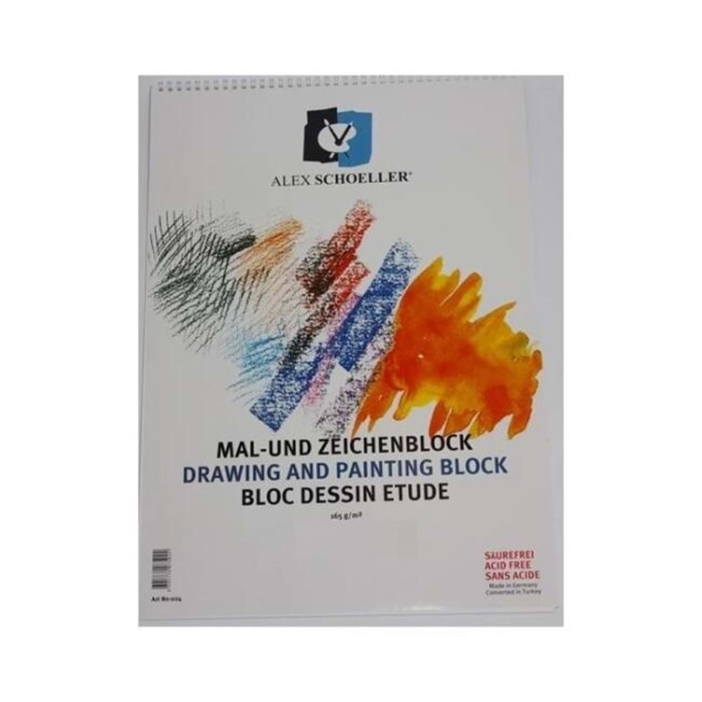 Alex Schoeller Üstten Spiralli Resim Defteri 165 g 14.85x10 cm 10 Yaprak
