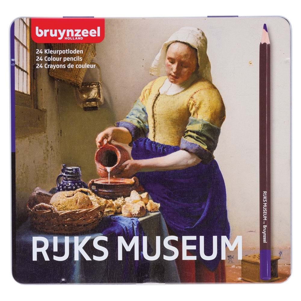 Bruynzeel Kuru Boya Kalemi 24 Renk Metal Kutu Rijks Museum The Milkmaid