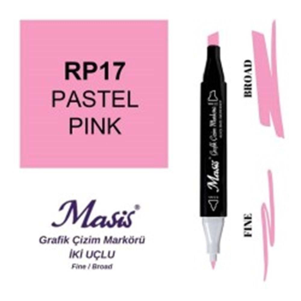 Masis Twin Markör Pastel Pembe ÇM-17-Marker Kalem