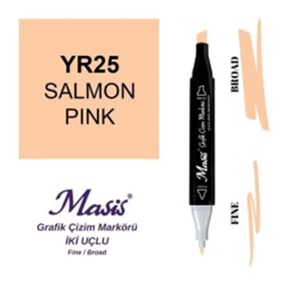 Masis Twin Markör Somon Pembe ÇM-25-Marker Kalem